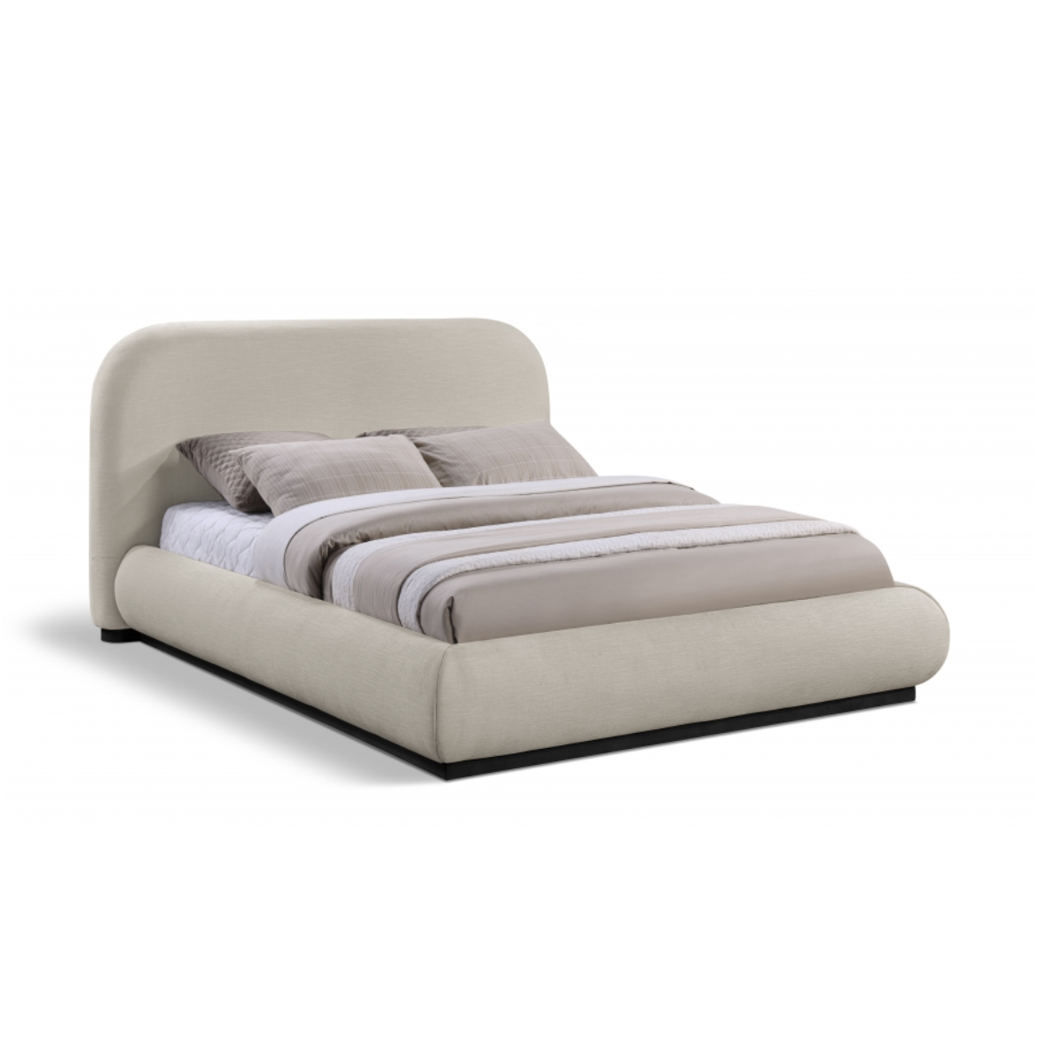 Vaughn Chenille Fabric Bed - Beige