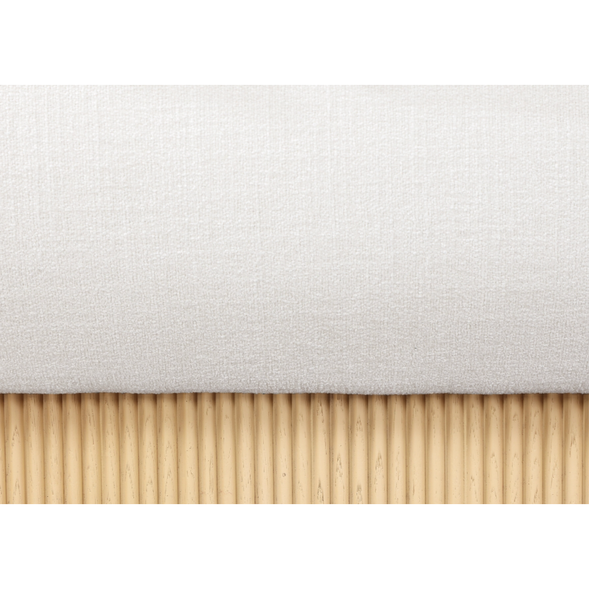 Rigby Linen Textured Fabric Bed - Cream