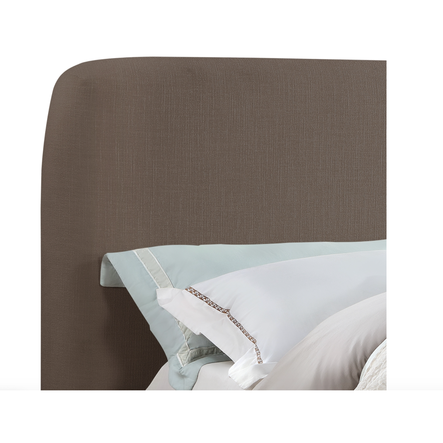 Rigby Linen Textured Fabric Bed - Brown