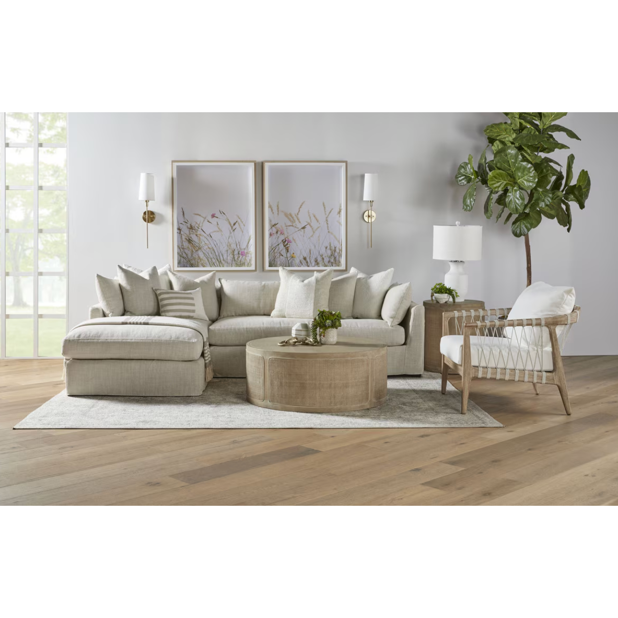 Haven 110" Lounge Slipcover LF Sectional