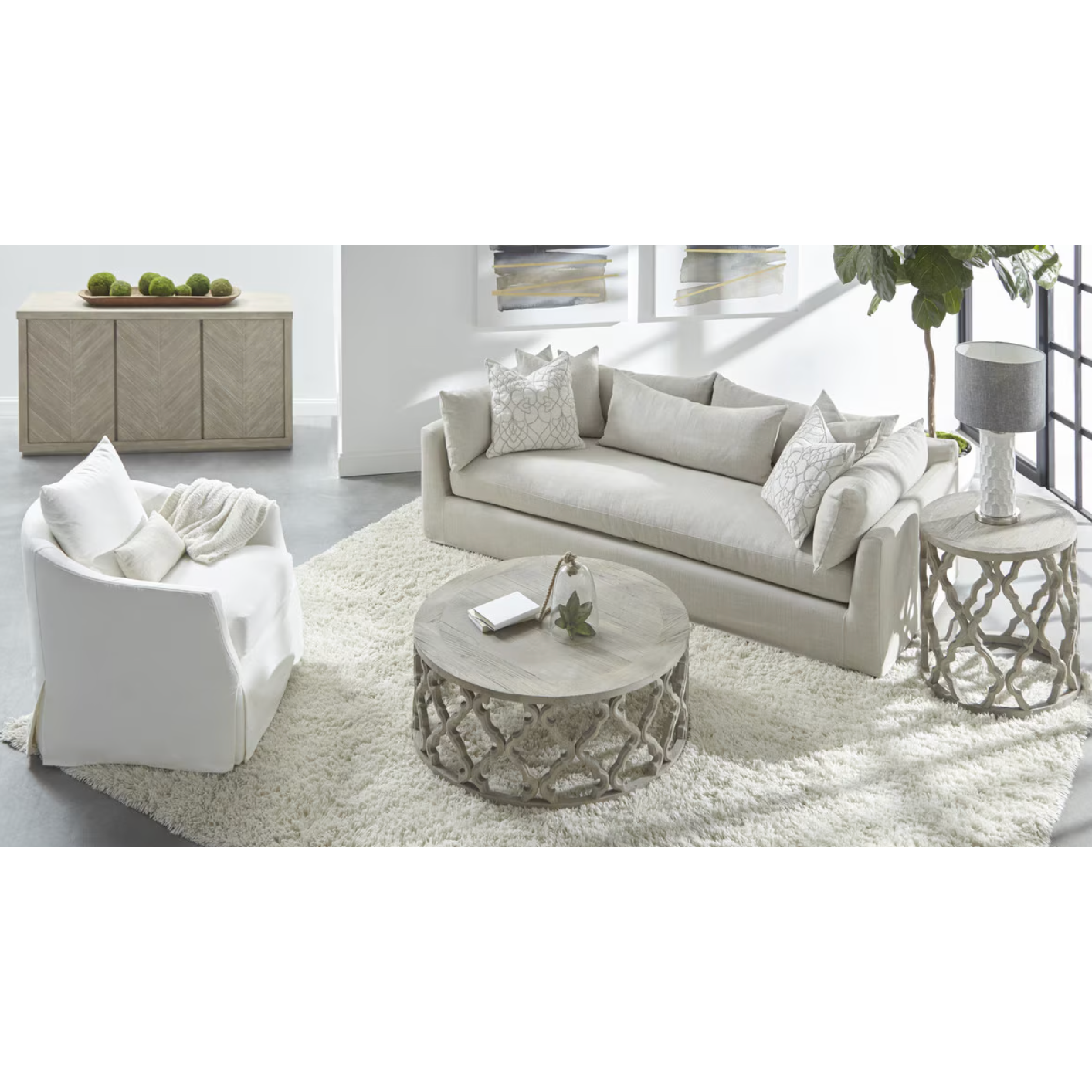 Haven 96" Lounge Slipcover Sofa