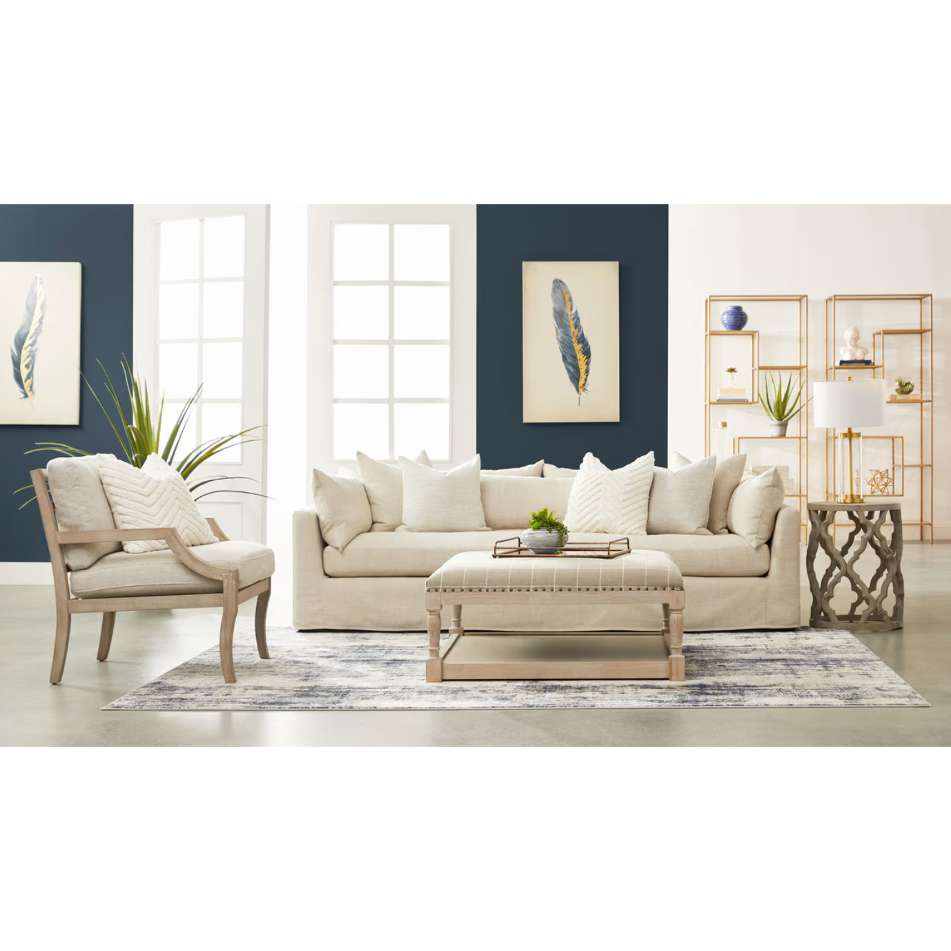 Haven 96" Lounge Slipcover Sofa