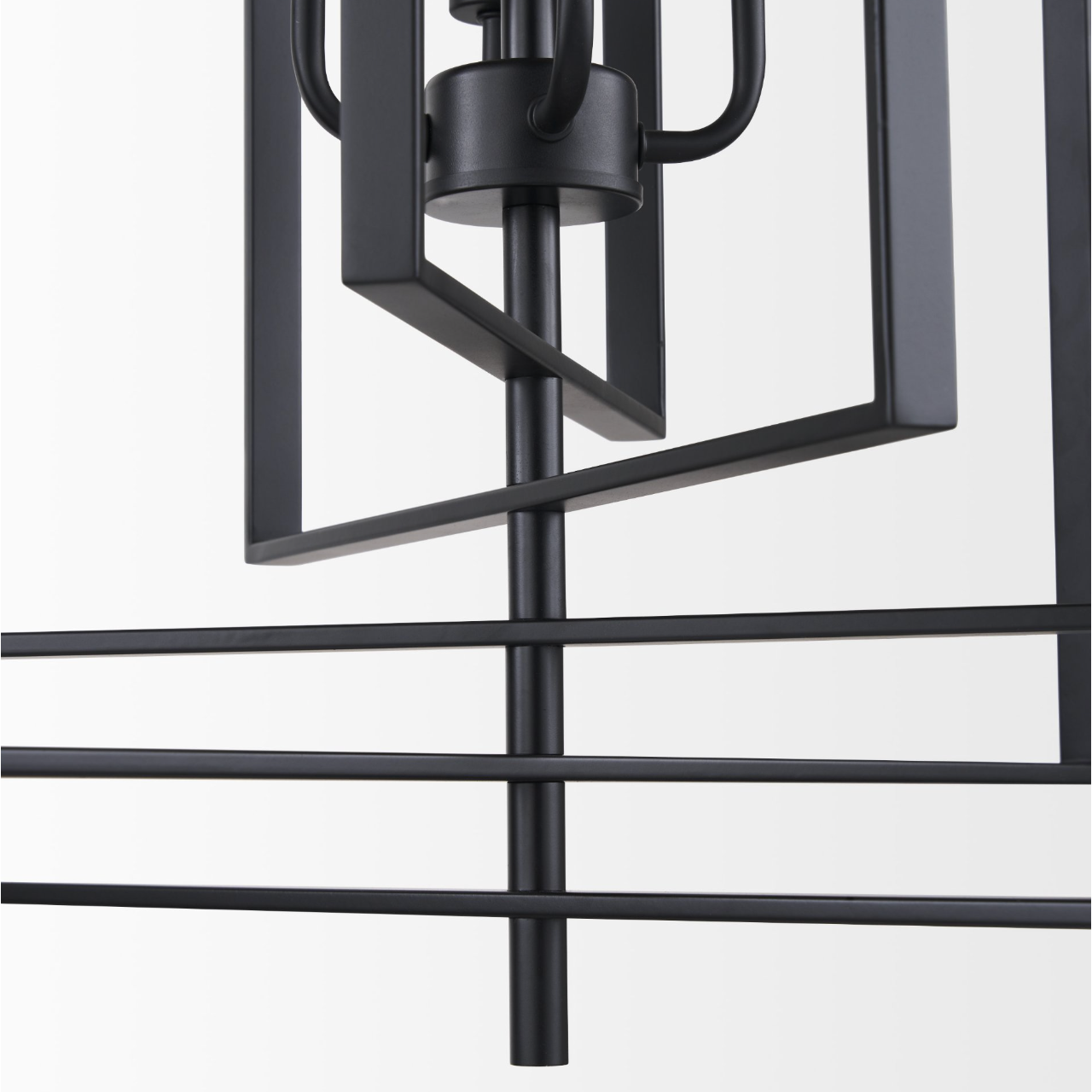 Colleen Matte Black Metal 4-Light Chandelier