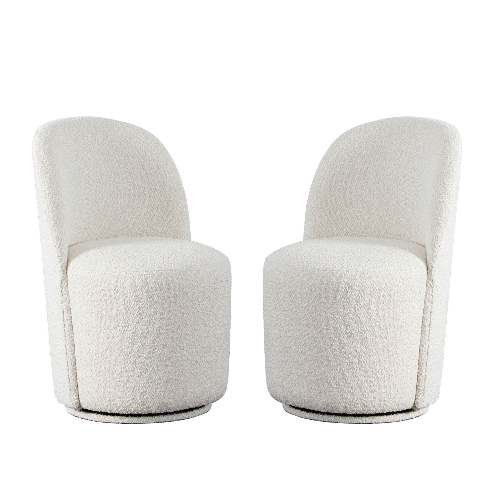 Kendall Dining Chair in Ivory Boucle - Set of 2