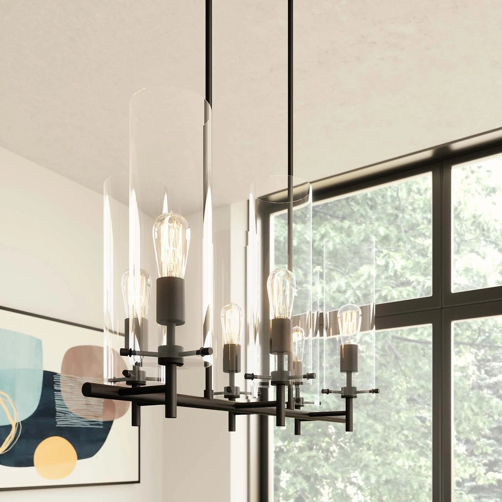 Skylark 6-Light Chandelier - Black