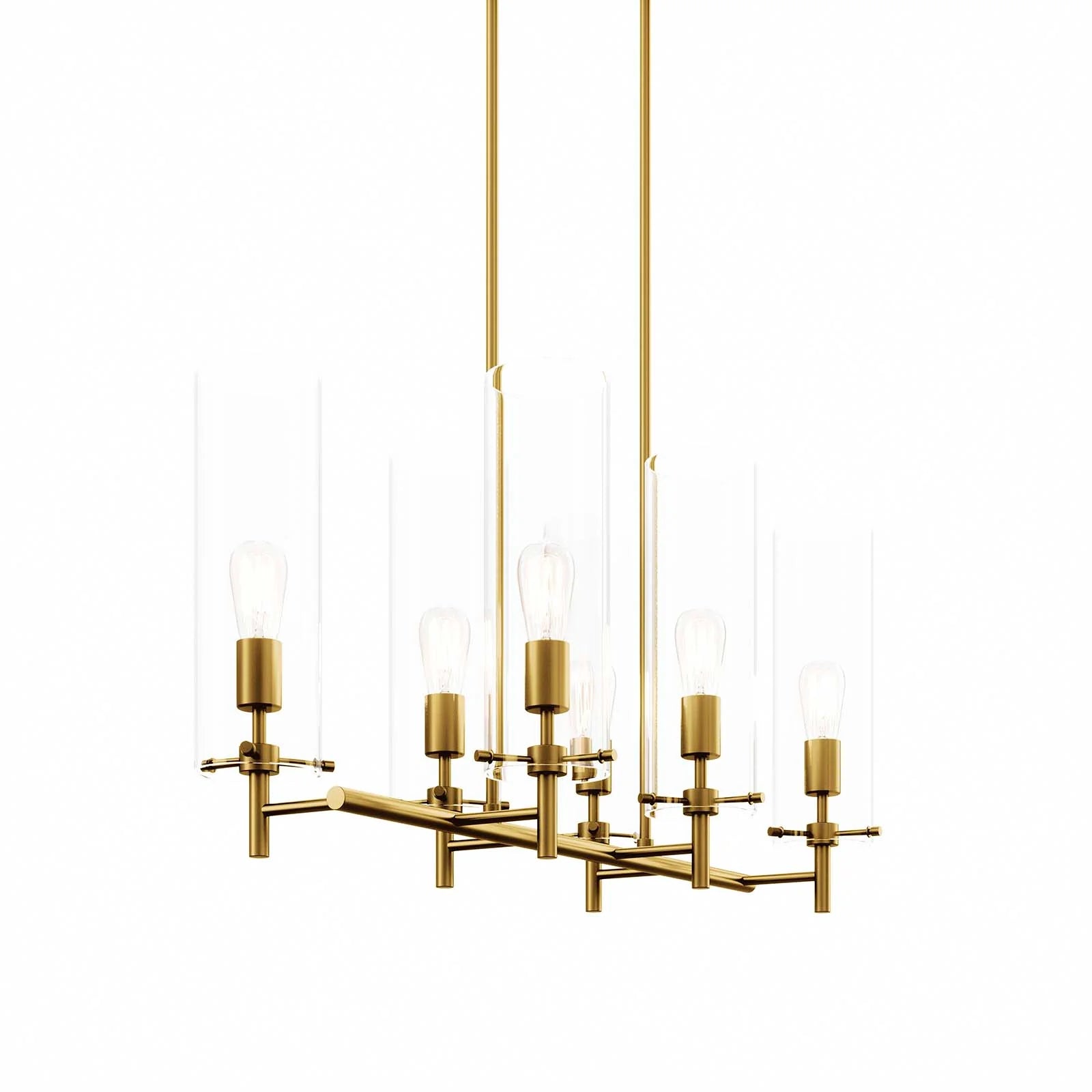 Skylark 6-Light Chandelier - Satin Brass