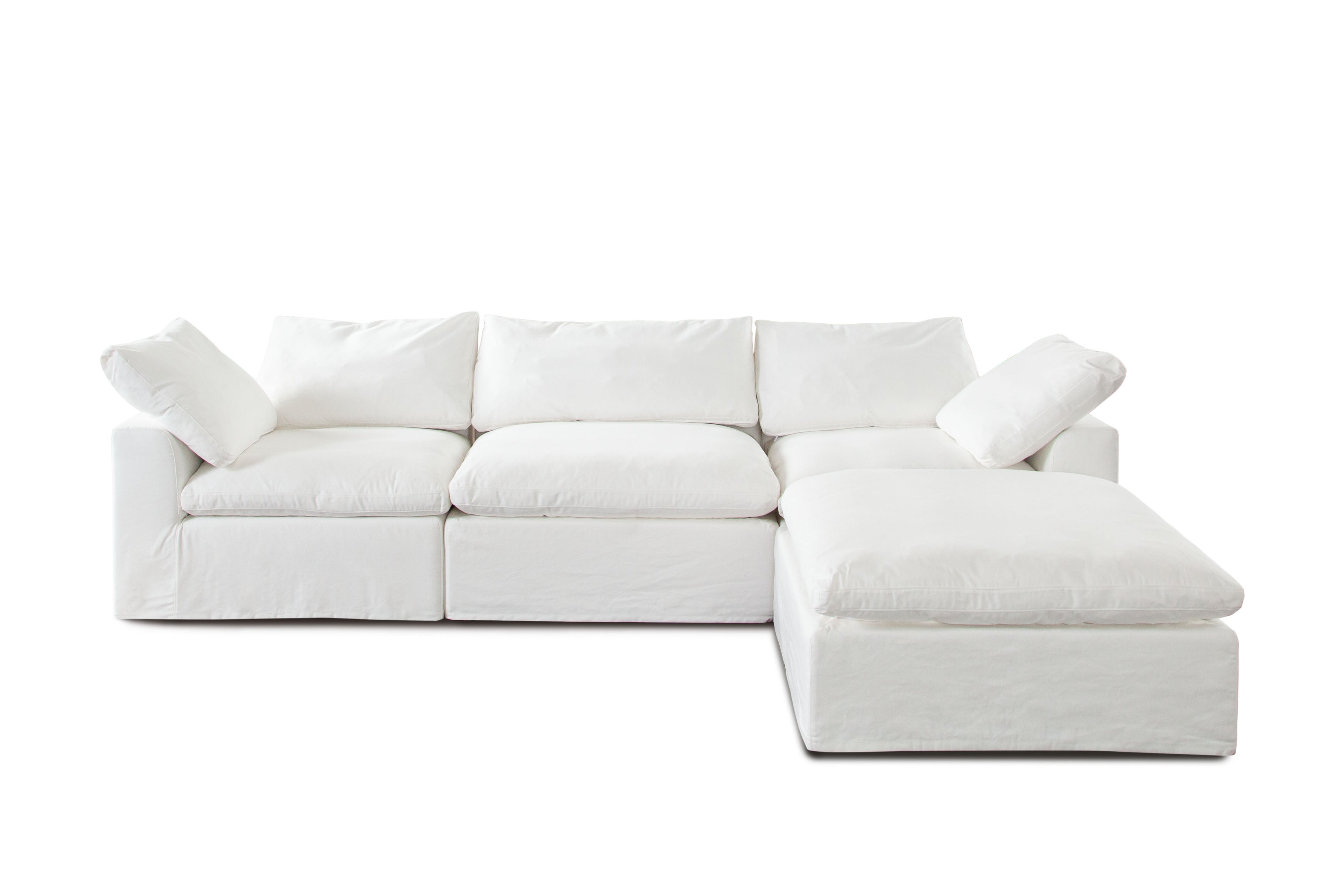 WILLOW 4 PIECE SLIPCOVER SECTIONAL