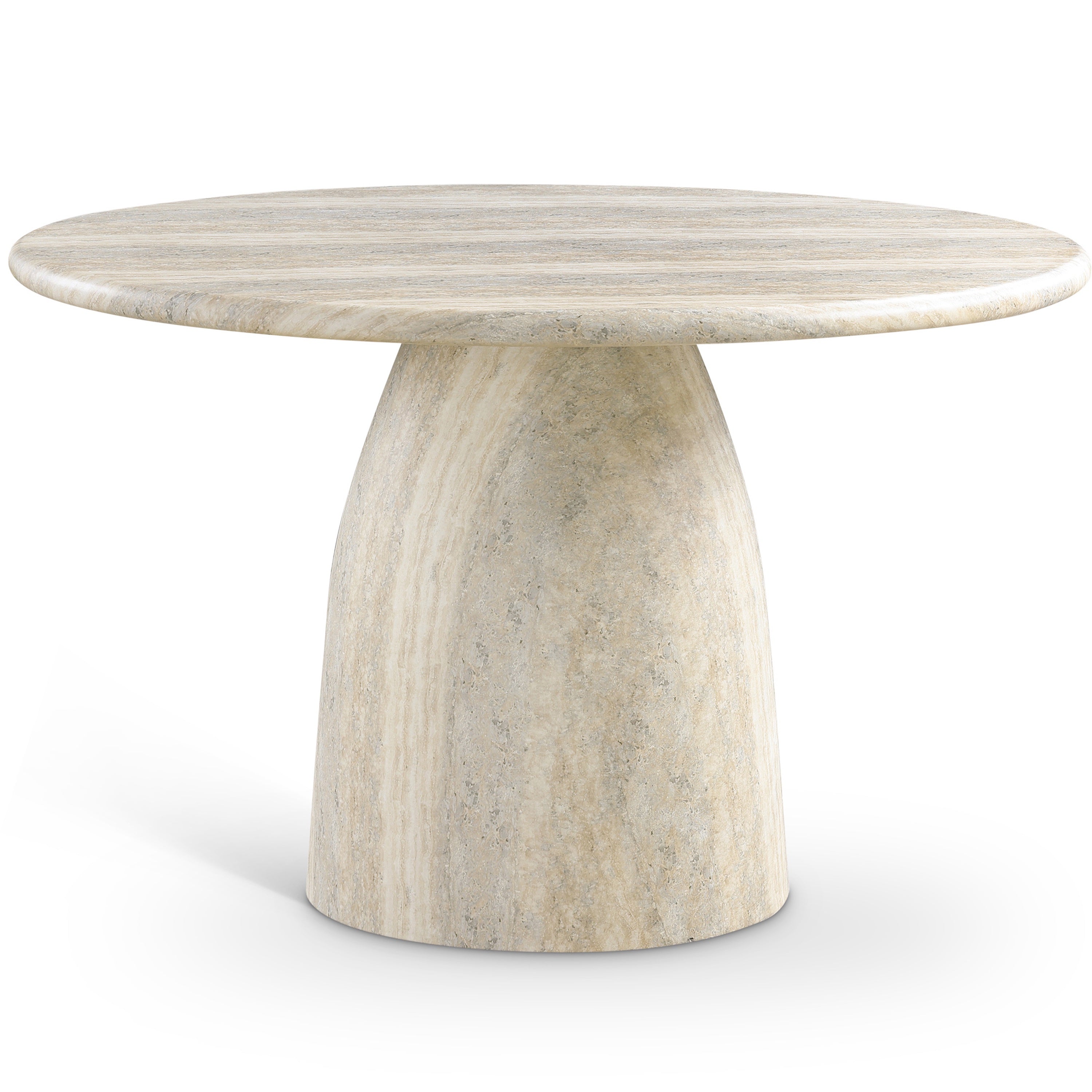 Zena Travertine Concrete Round Dining Table