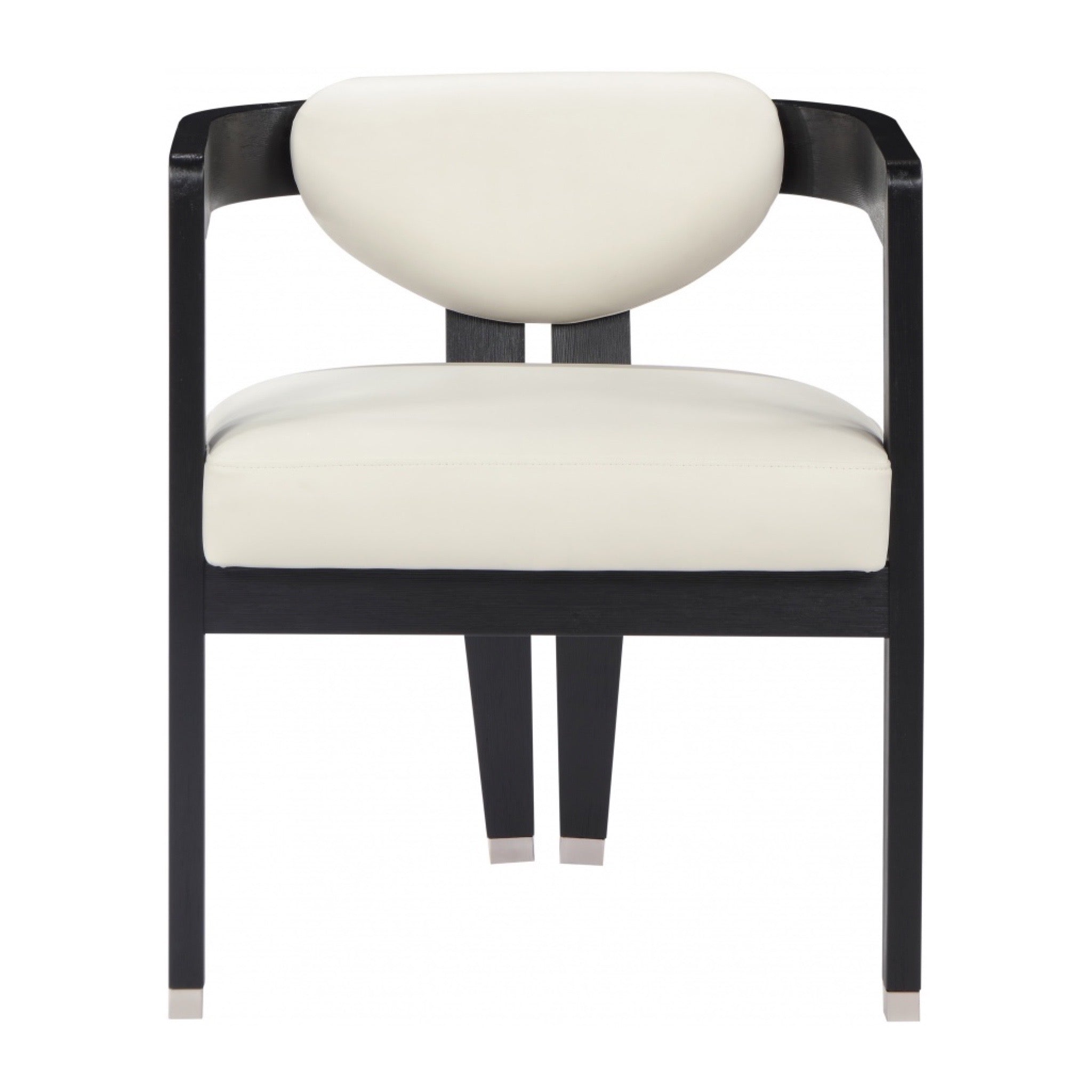 CARLYLE FAUX LEATHER DINING CHAIR - BLACK
