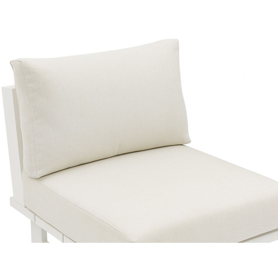 Maldives Water Resistant Fabric Outdoor Modular Accent Chair - Cream