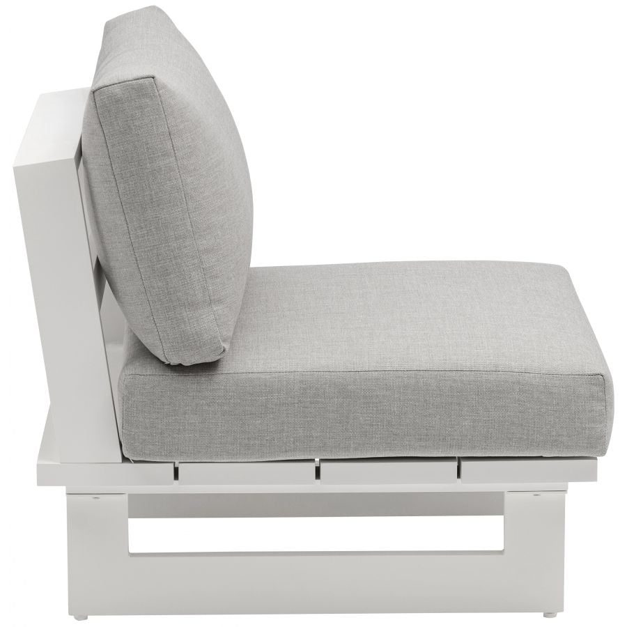 Maldives Water Resistant Fabric Outdoor Modular Accent Chair - Grey