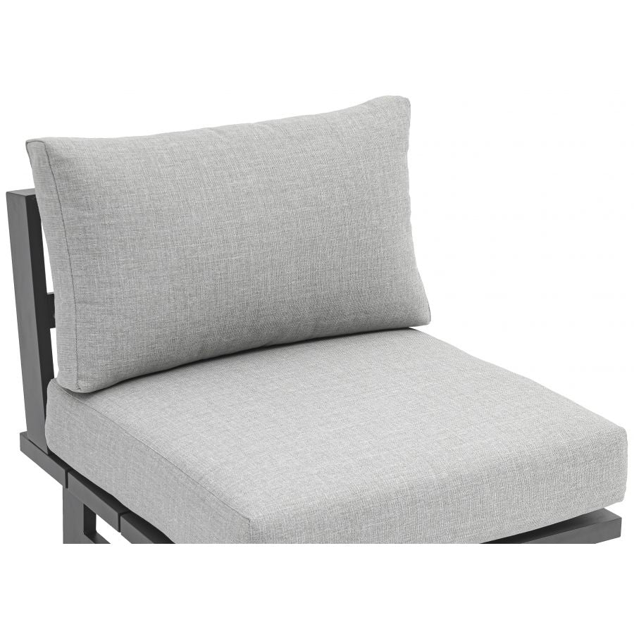 Maldives Water Resistant Fabric Outdoor Modular Accent Chair - Grey