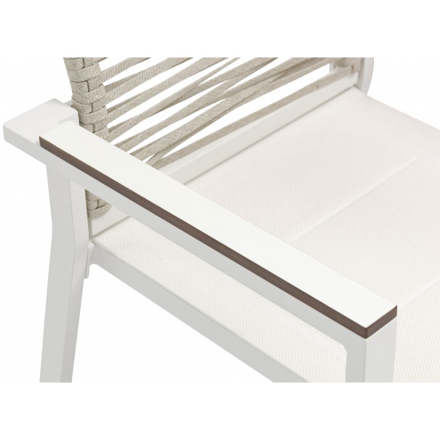 Maldives Outdoor Patio Dining Arm Chair - Beige