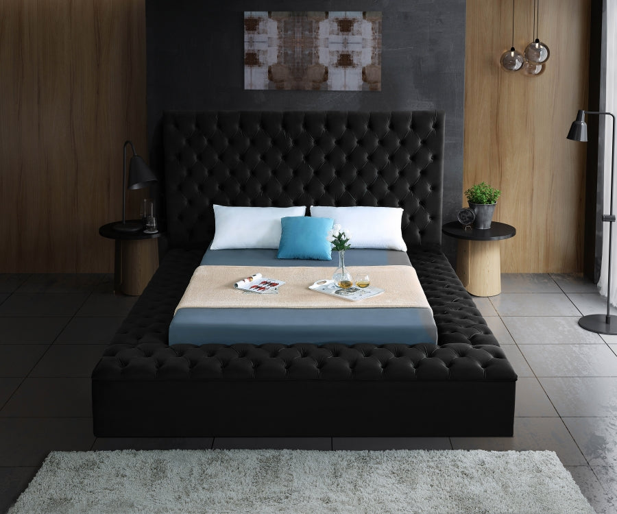 Bliss black shop velvet bed