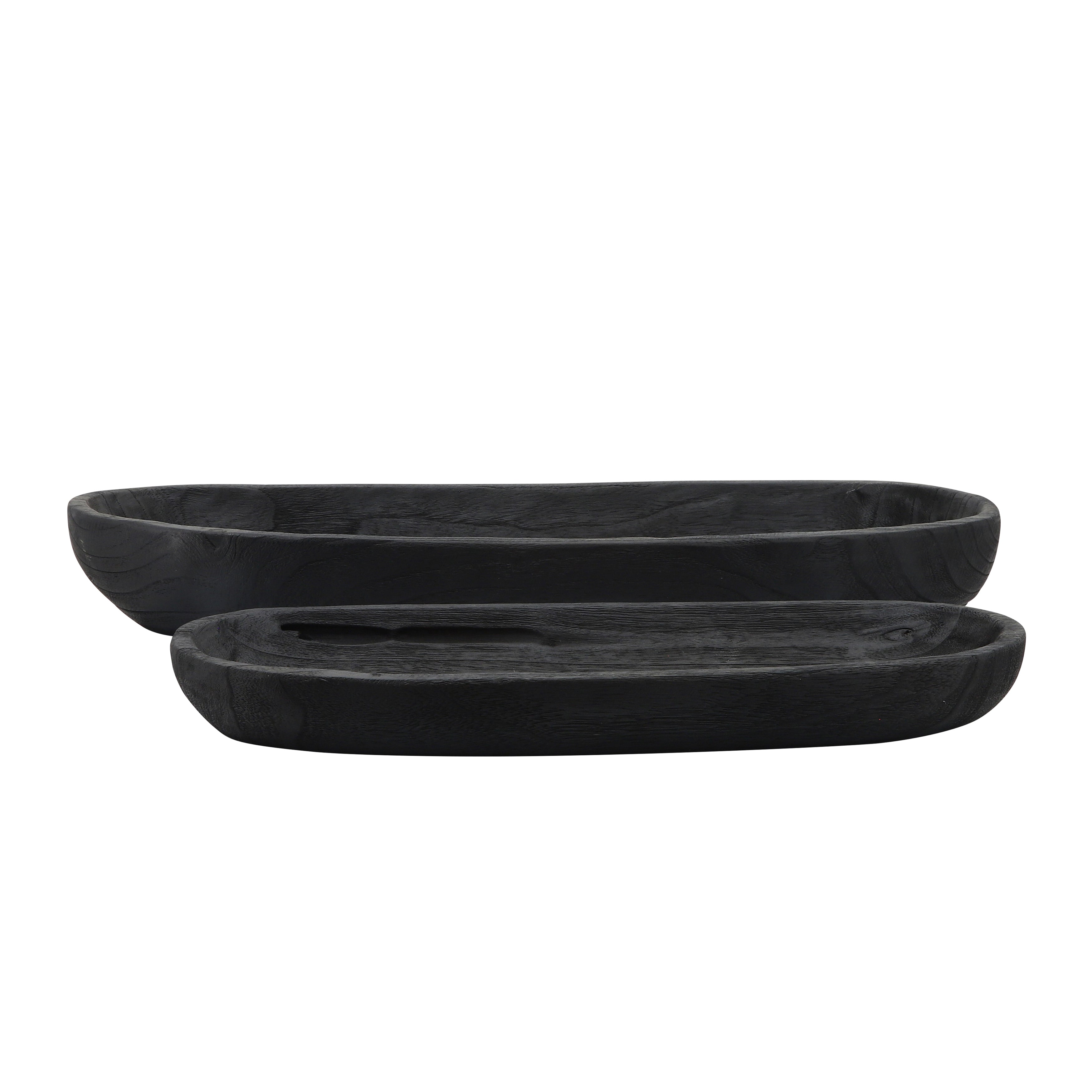 Wood Decor Plates - Black