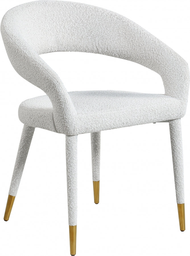 DESTINY BOUCLE FABRIC DINING CHAIR