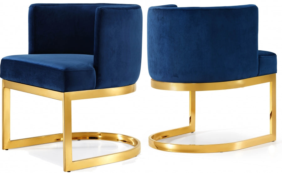 Gianna Velvet Dining Chair - Gold