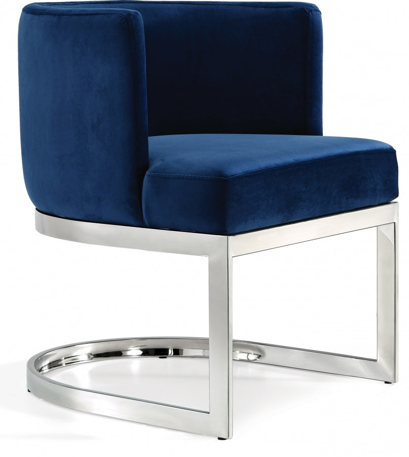 Gianna Velvet Dining Chair - Chrome