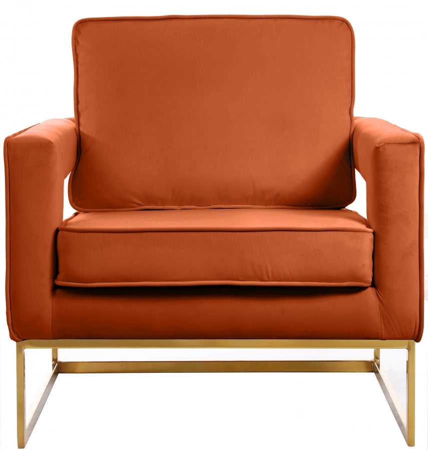 Cognac outlet velvet chair