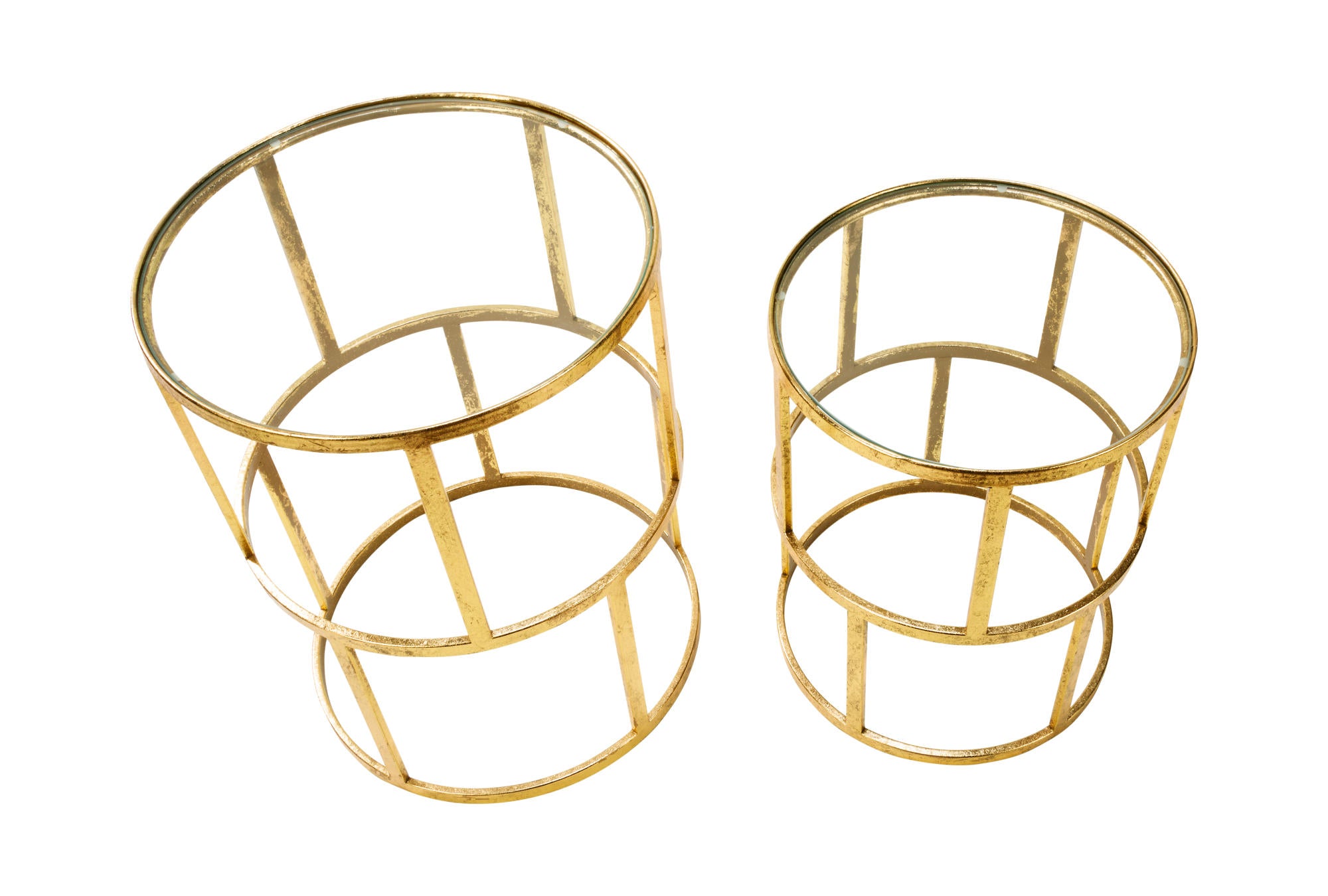 Round Gold Accent Table Set