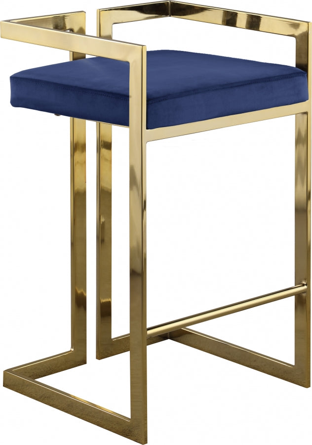 Ezra Velvet Counter Stool - Set Of 2