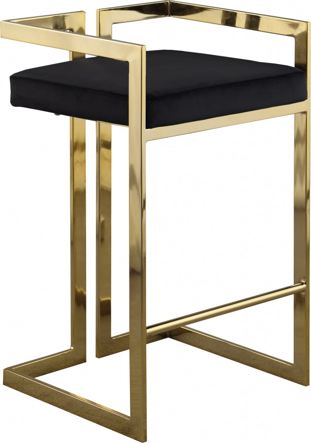 Ezra Velvet Counter Stool - Set Of 2