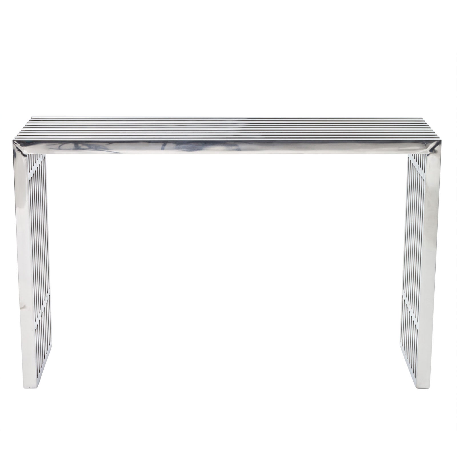 Gridiron Console Table - Silver