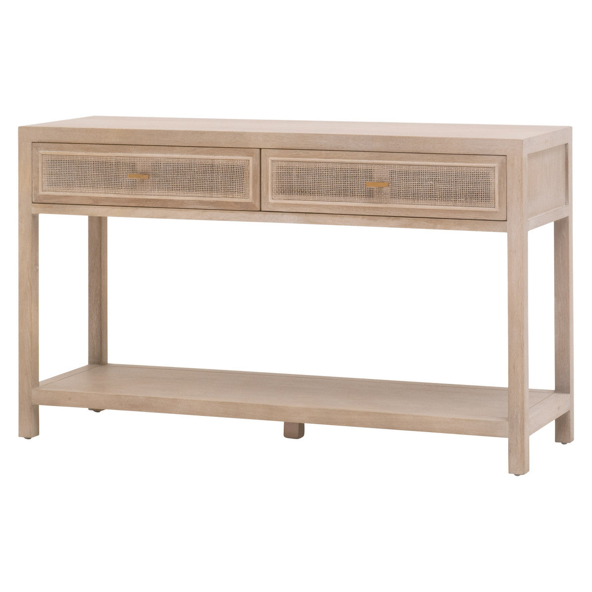 Cane Console Table