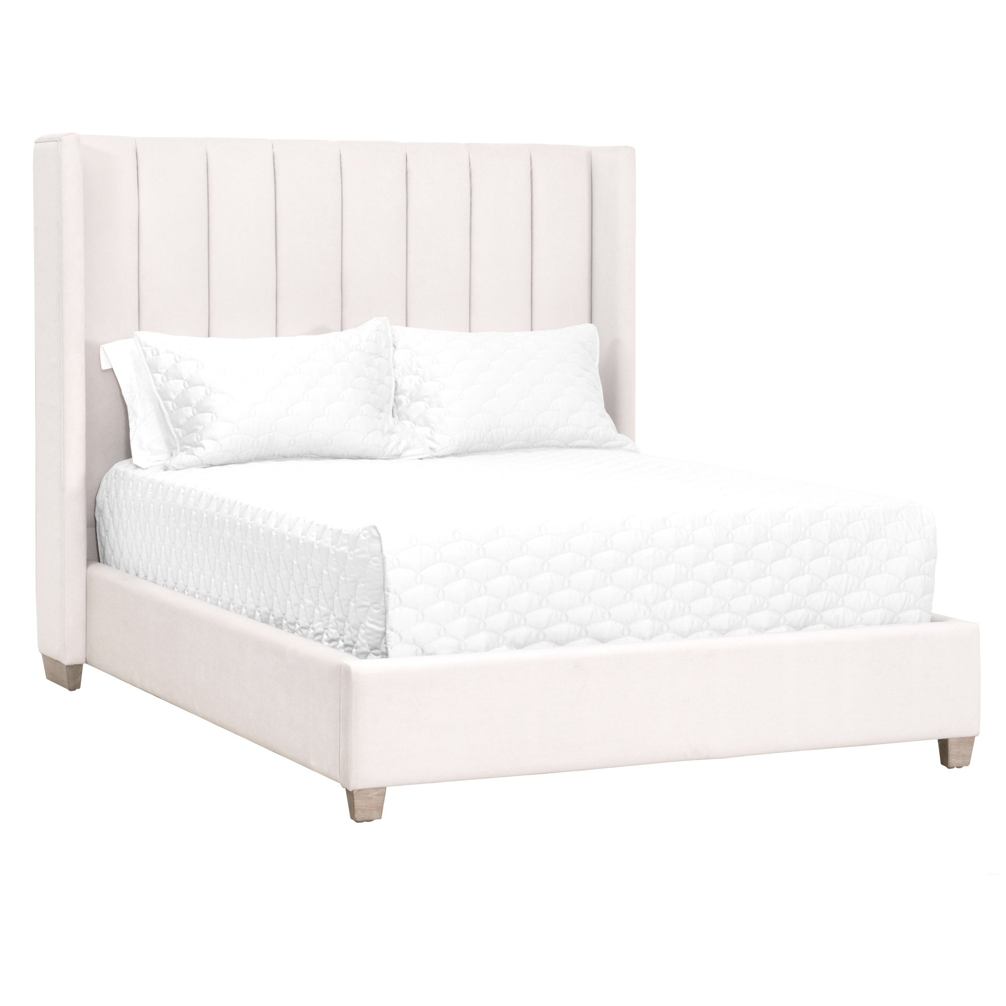 Chandler Bed - Cream Velvet