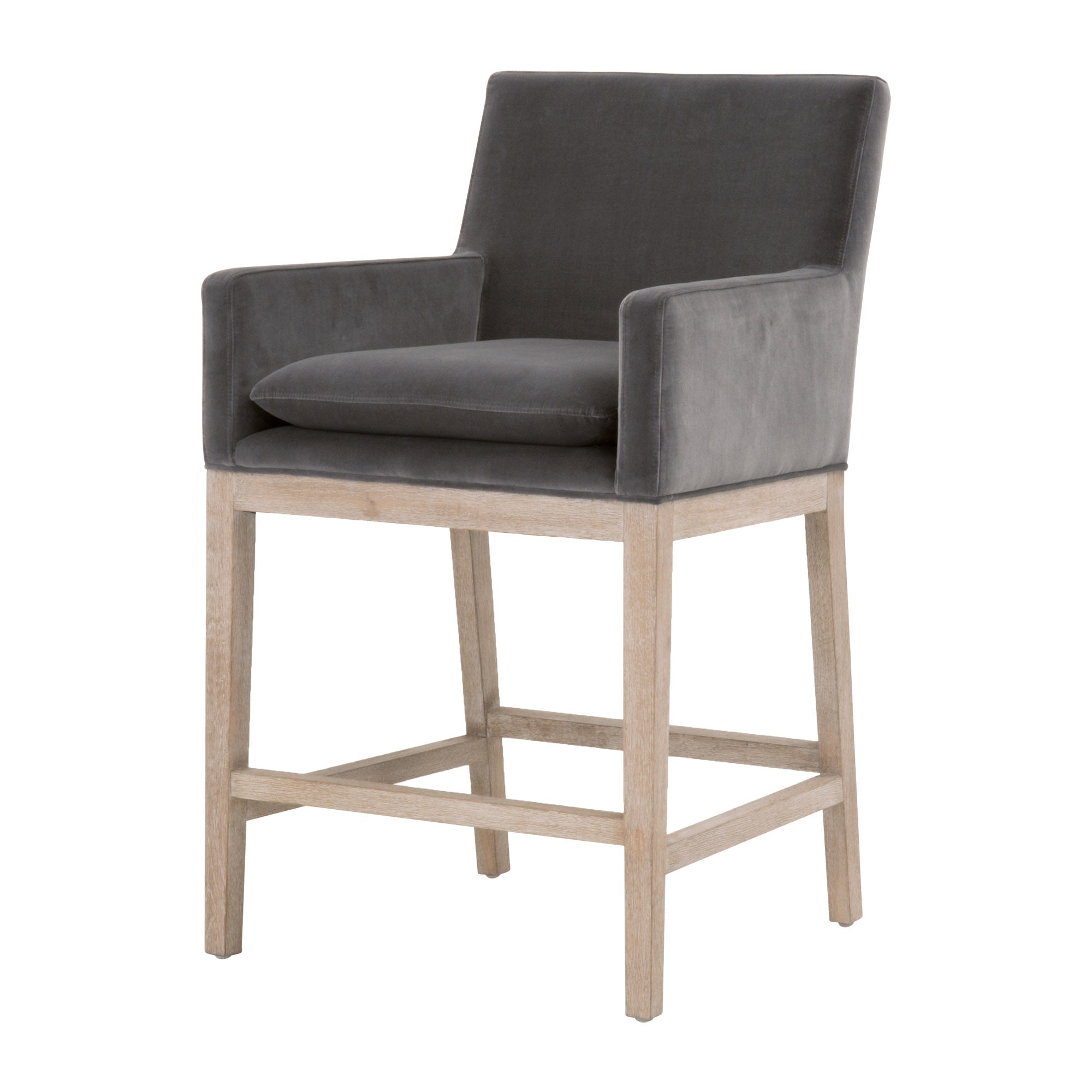 DRAKE COUNTER STOOL DARK DOVE VELVET