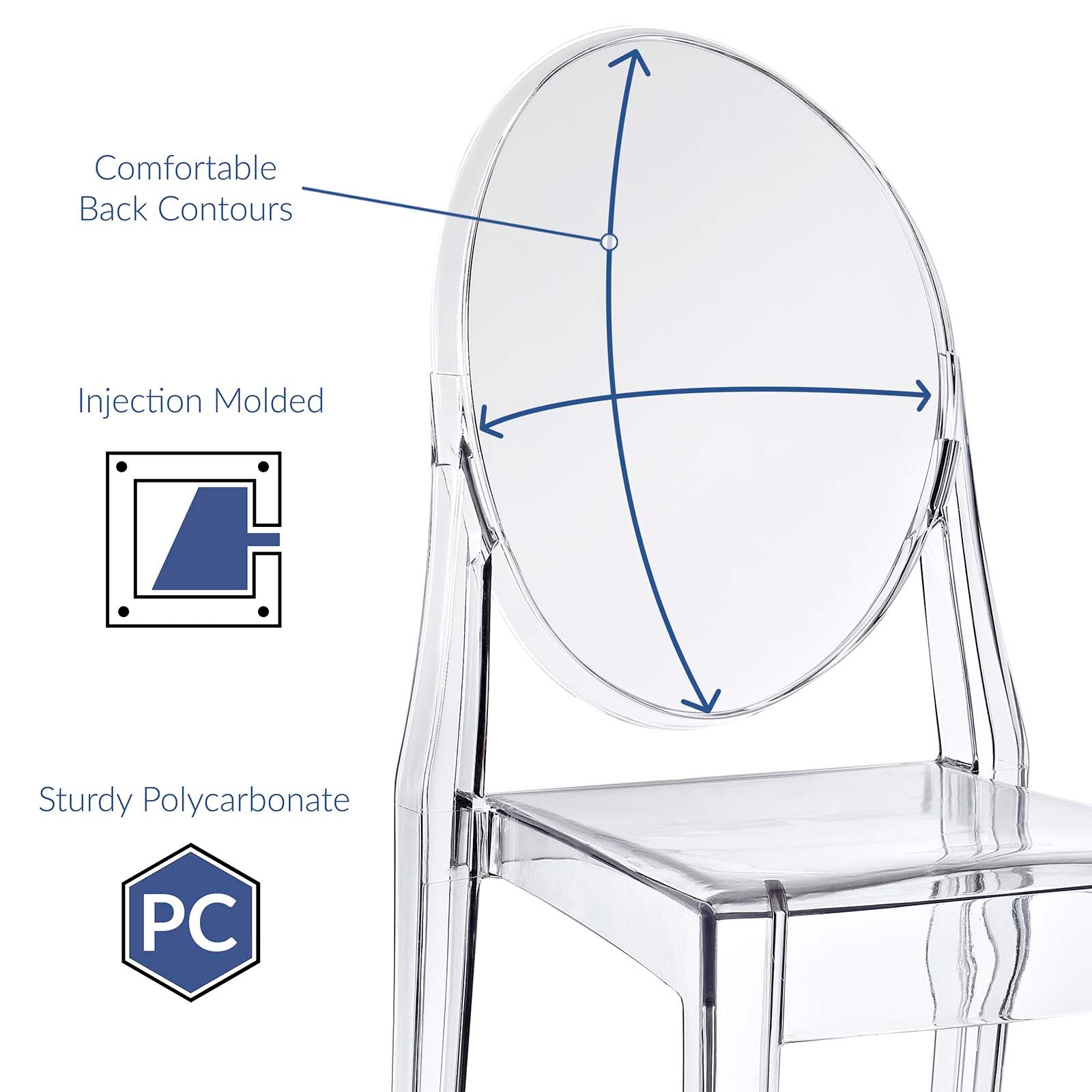 Casper Dining Side Chair - Clear