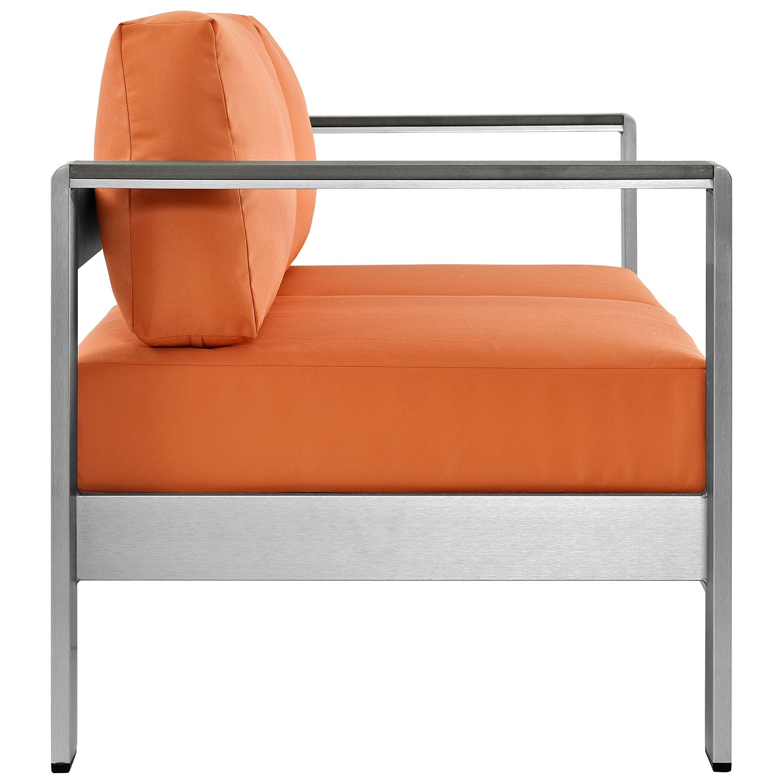 Shore Outdoor Patio Aluminum Loveseat - Orange