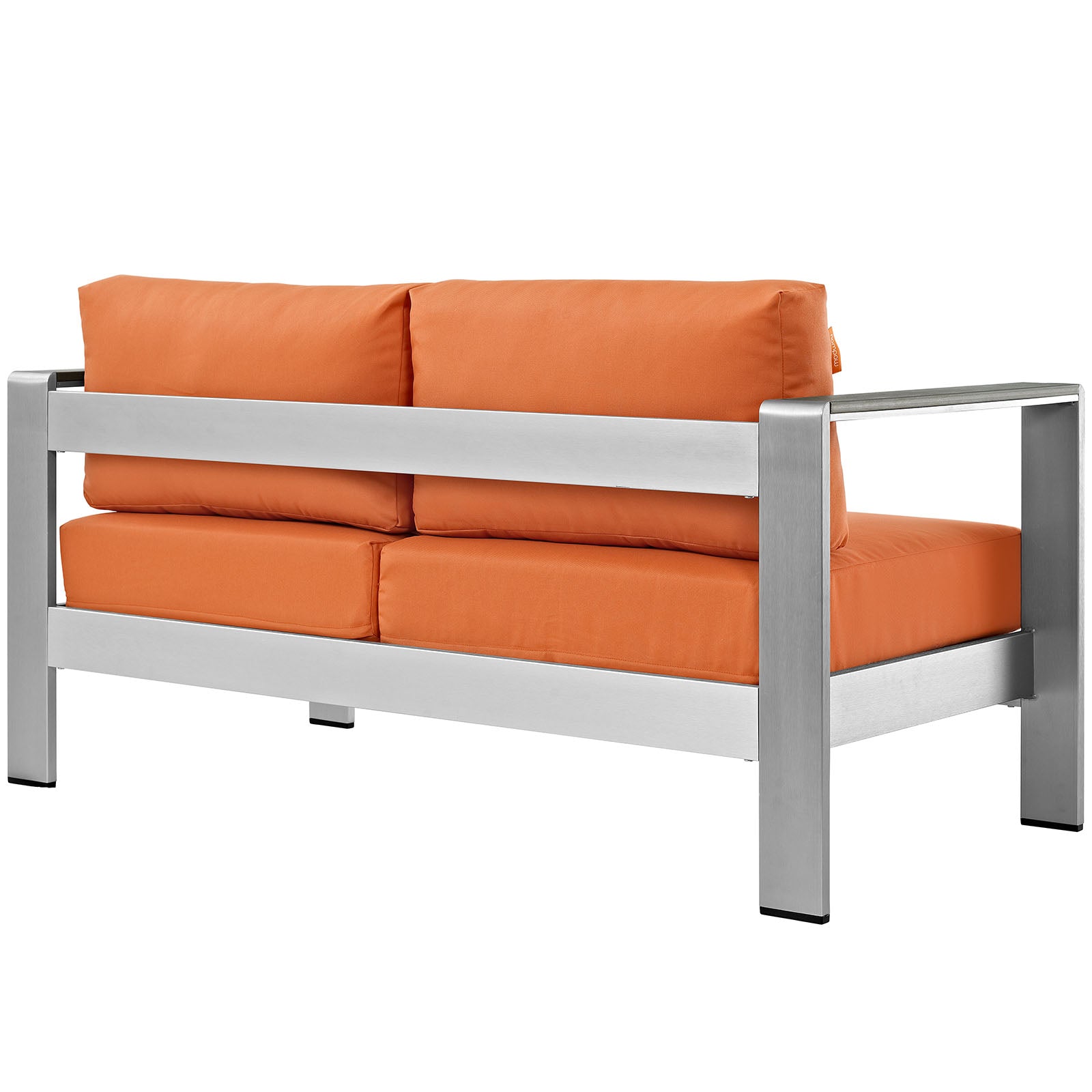 Shore Outdoor Patio Aluminum Loveseat - Orange