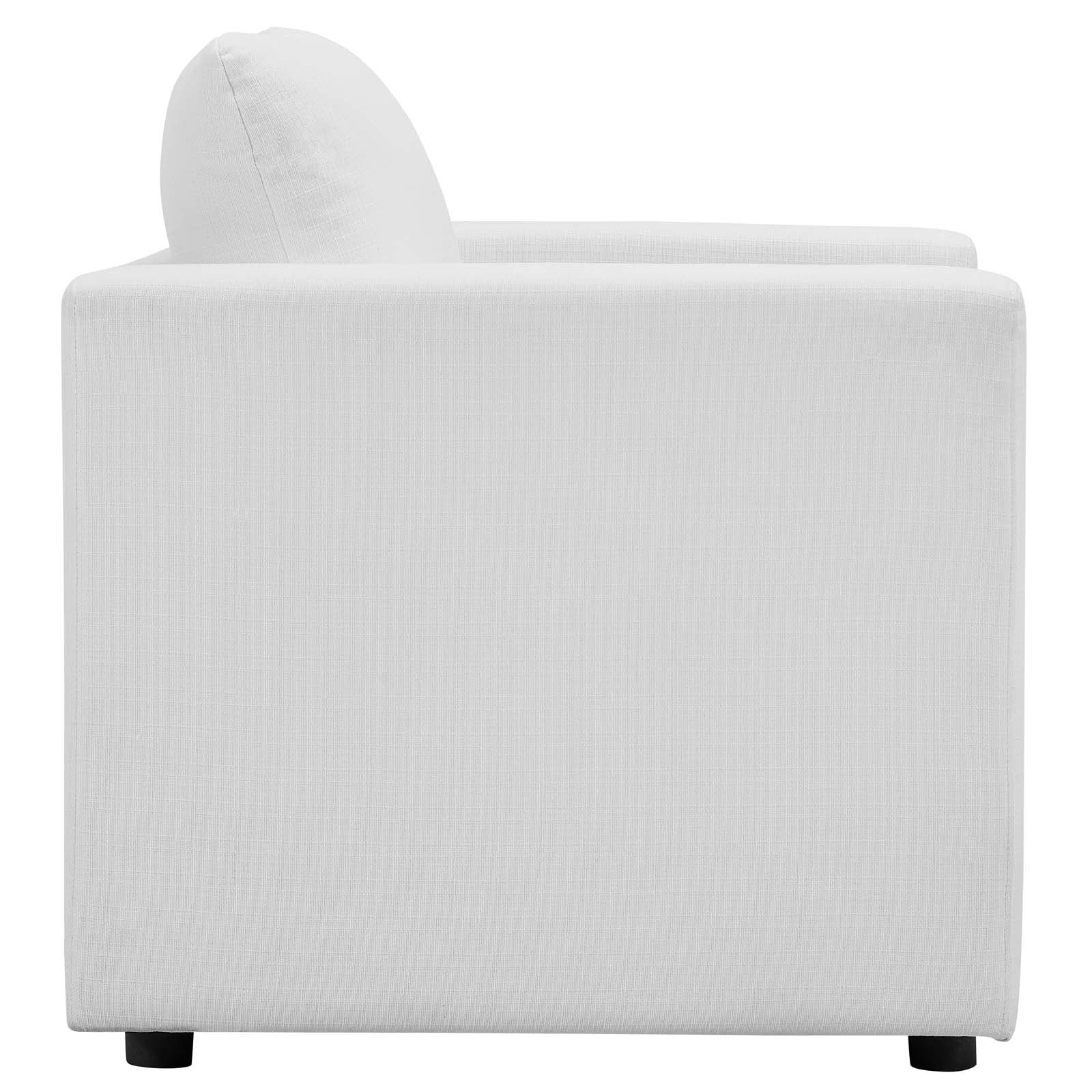 Activate Upholstered Fabric Armchair - White