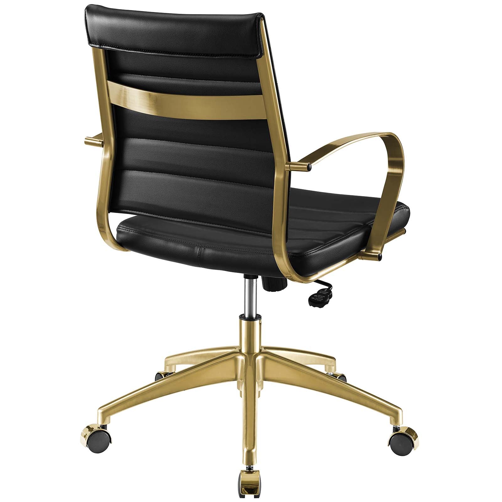 Jive Mid Back Faux Leather Office Chair - Black/Gold