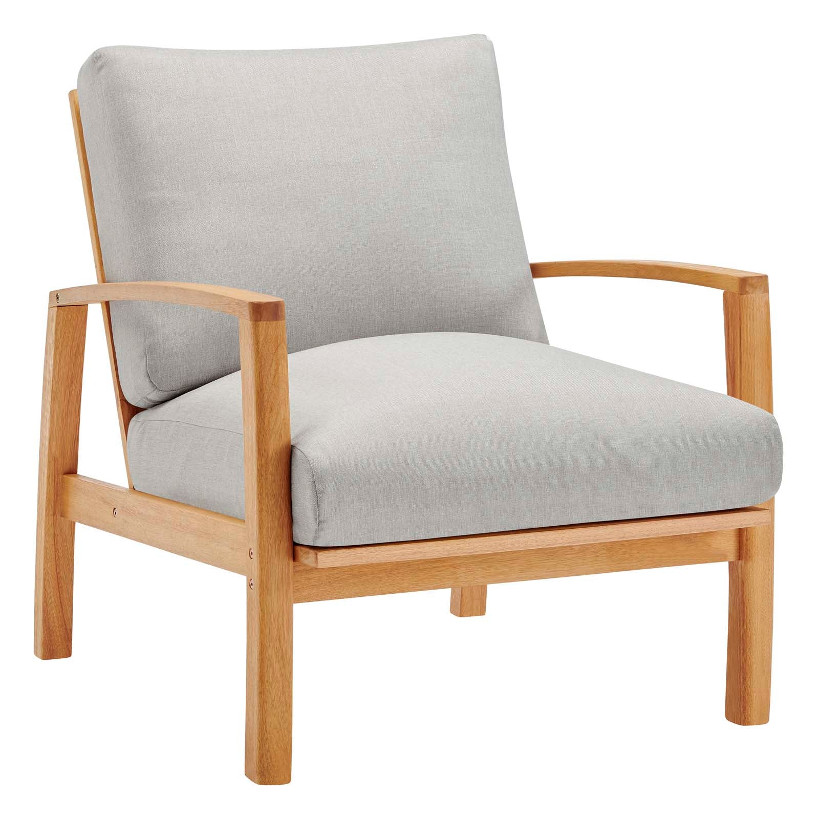 Orlean Outdoor Patio Eucalyptus Wood Lounge Armchair