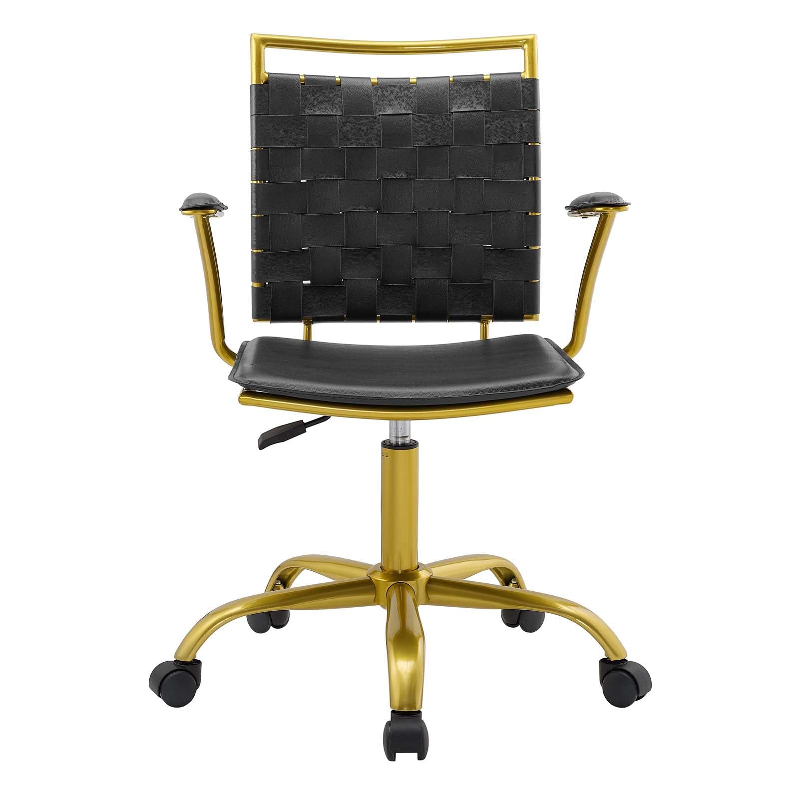 Fuse Gold Faux Leather Office Chair - Black