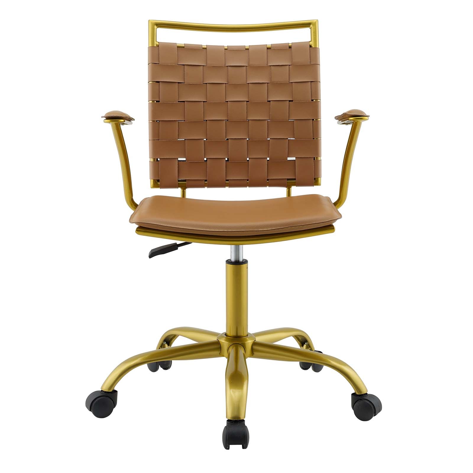 Fuse Gold Faux Leather Office Chair - Tan