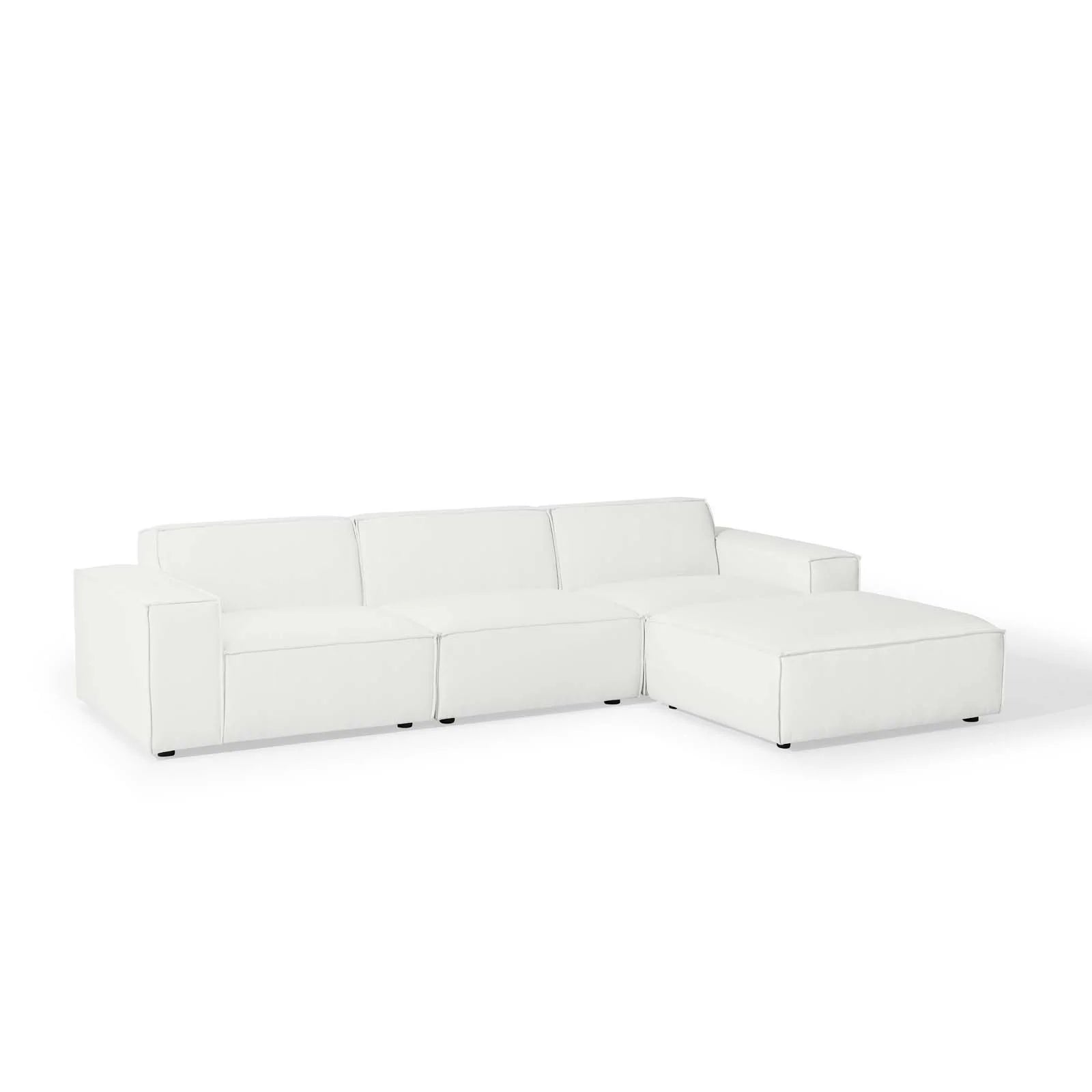 Breeze 4 Piece Sectional - White