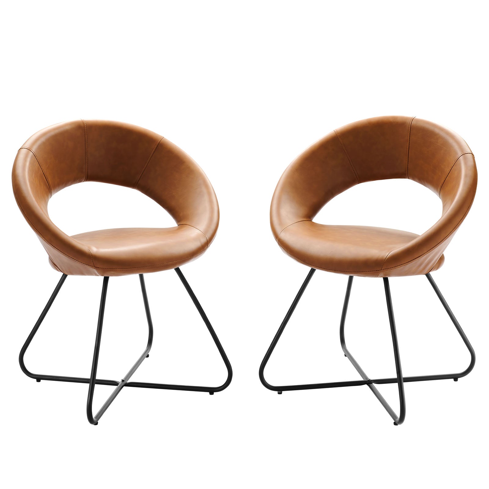 NOUVELLE VEGAN LEATHER DINING CHAIR - SET OF 2