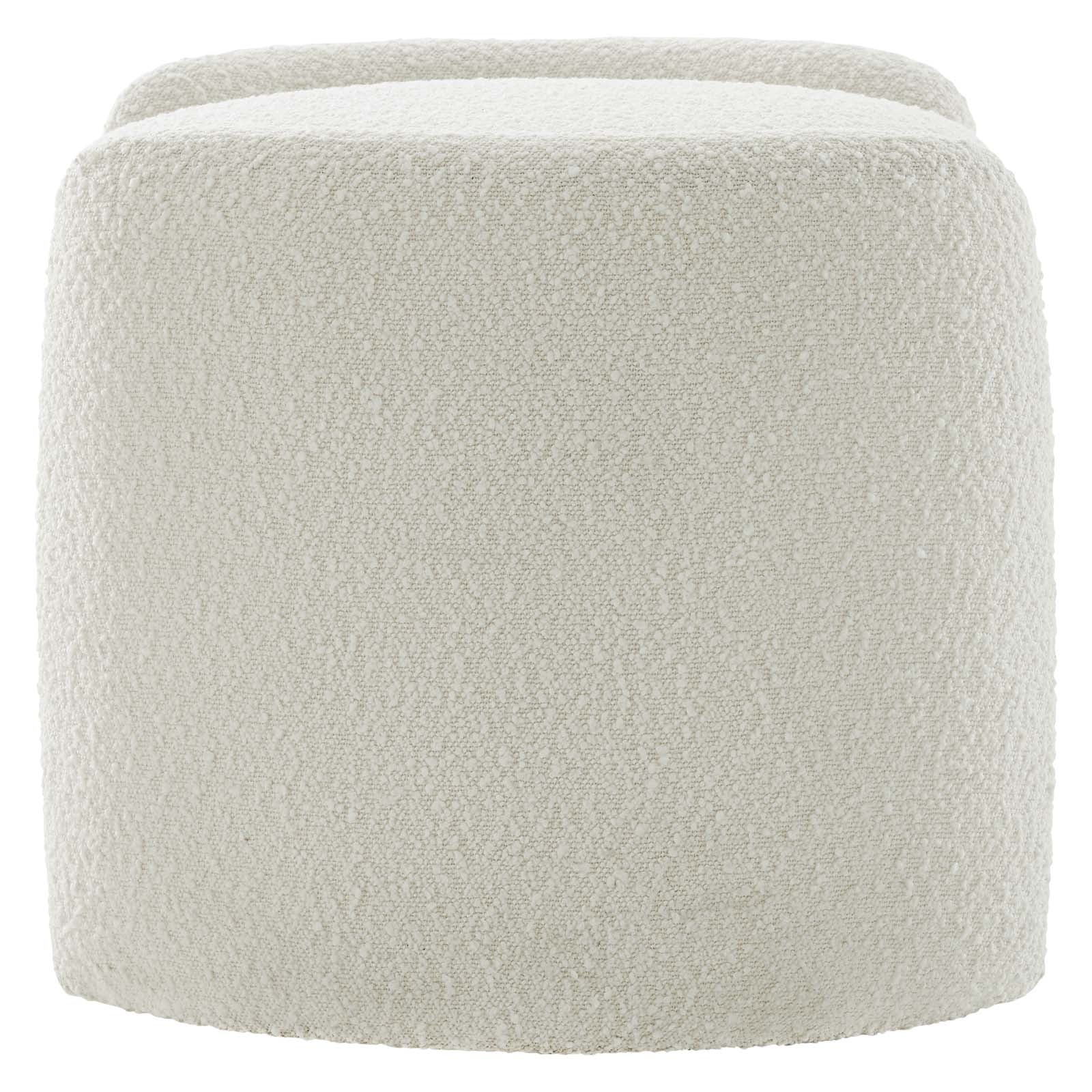 Nebula Boucle Upholstered Ottoman