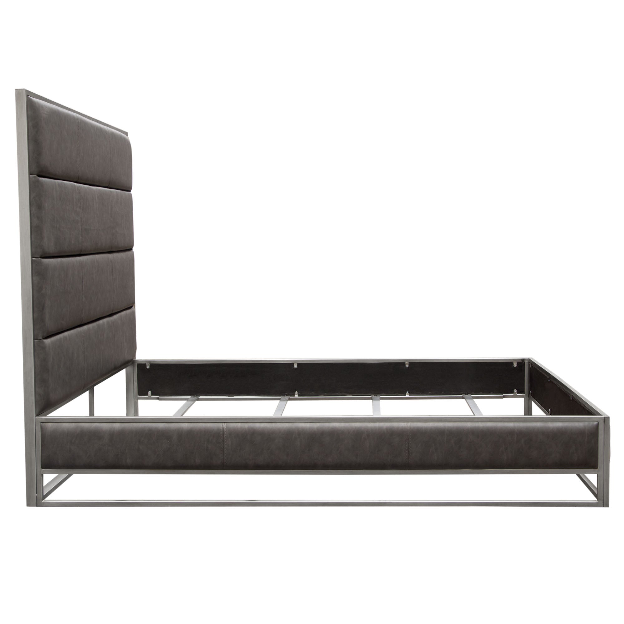 Empire Bed - Weathered Grey/Silver