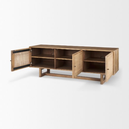 GRIER MEDIA CONSOLE- LIGHT BROWN