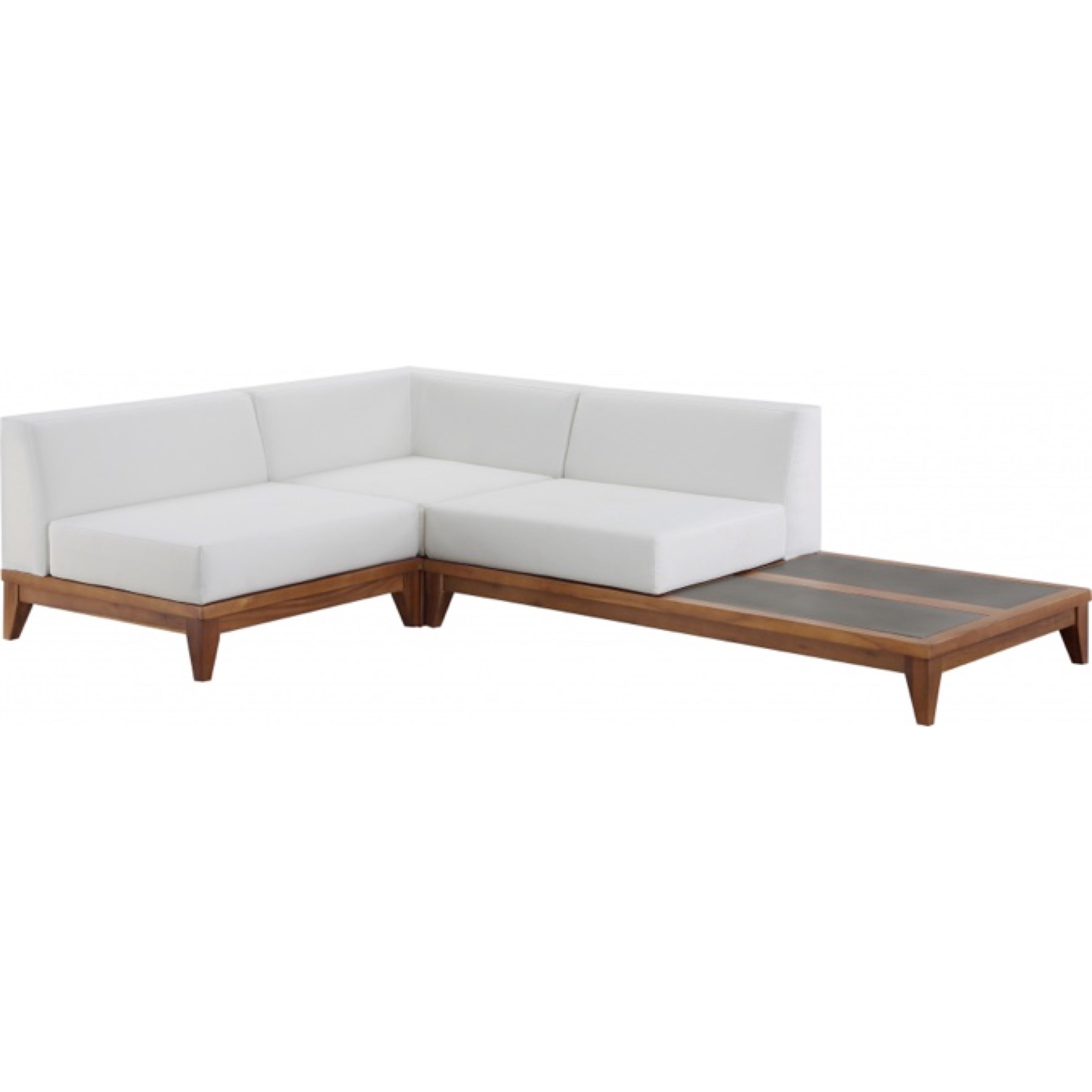 RIO WATERPROOF MODULAR 3 PIECE INTEGRATED TABLE OUTDOOR SECTIONAL