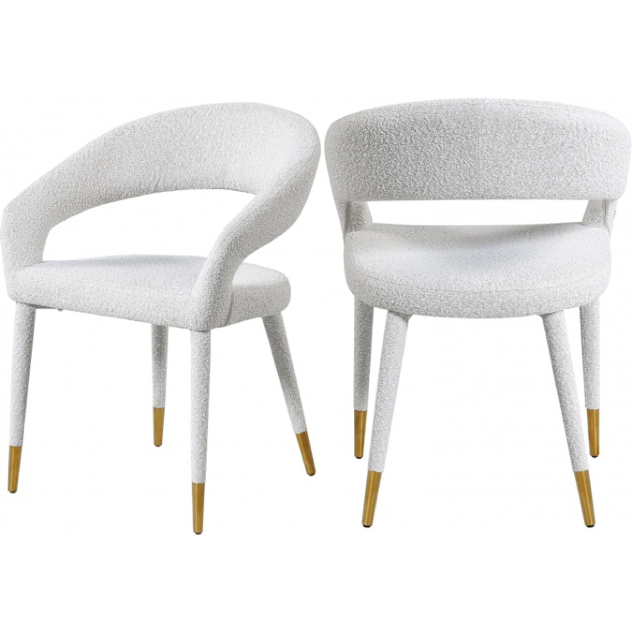 DESTINY BOUCLE FABRIC DINING CHAIR