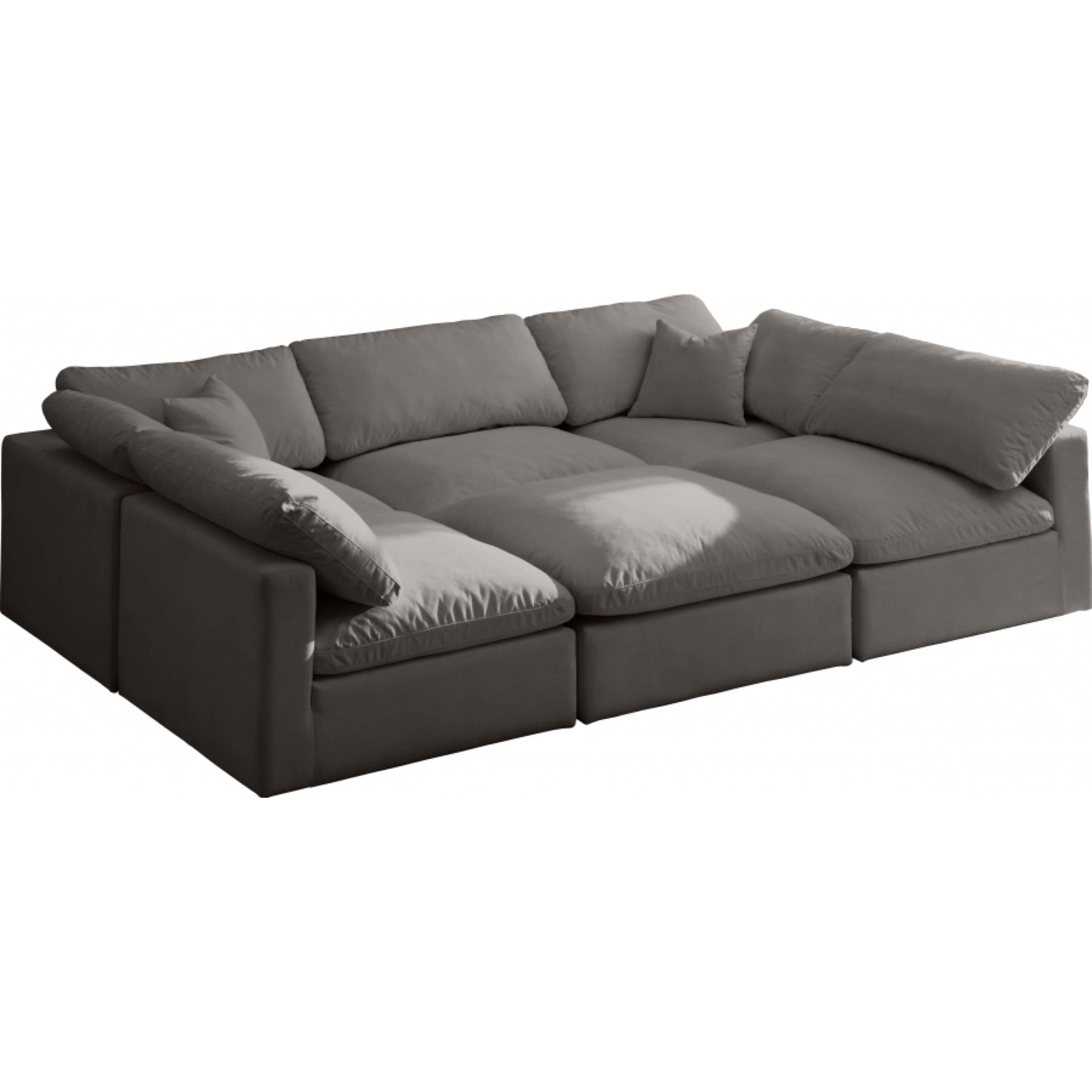 Plush sofa store sectional