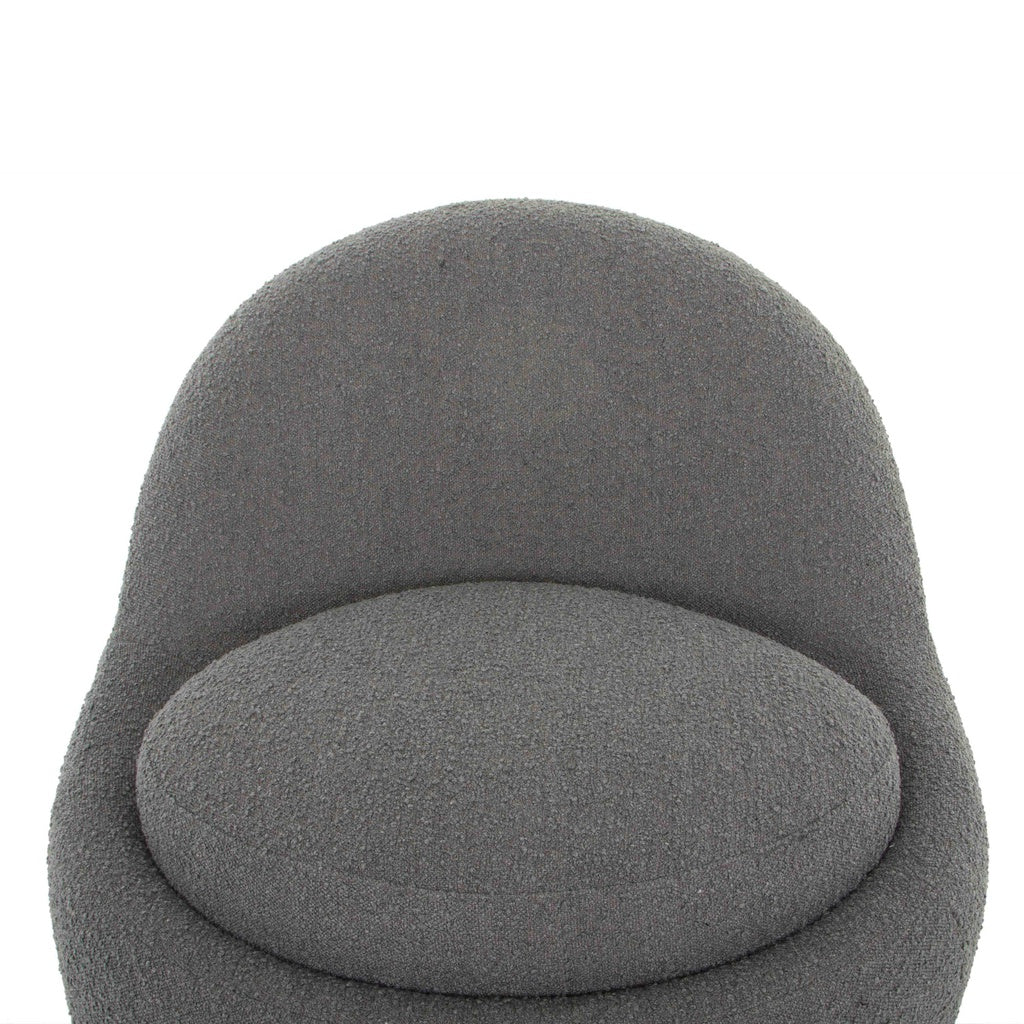 Lucas Swivel Chair - Charcoal Boucle