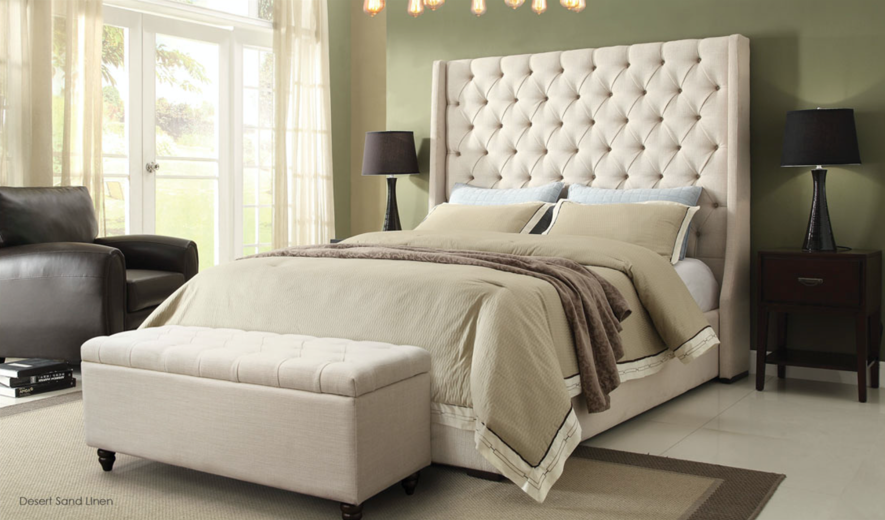 Park Avenue Bed - Desert Sand Linen