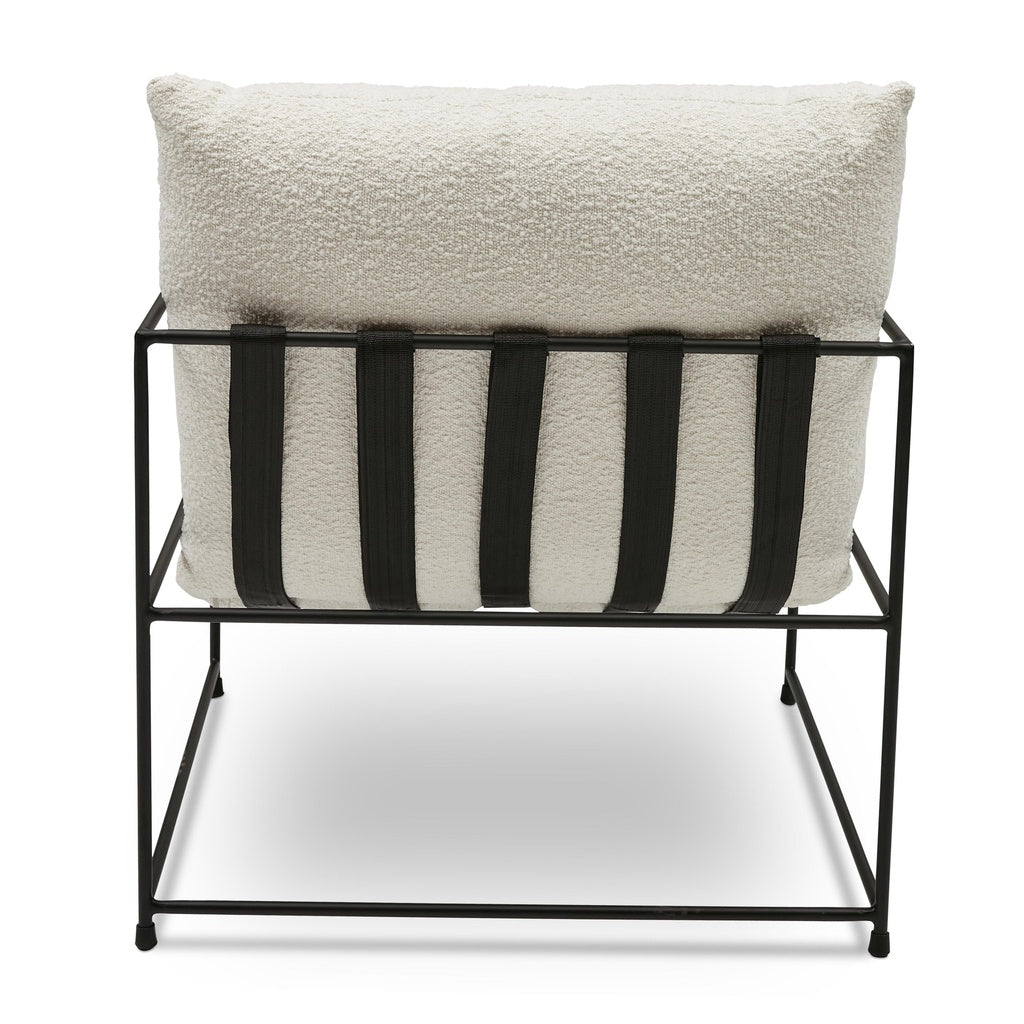 TRENT ACCENT CHAIR - WHITE BOUCLE