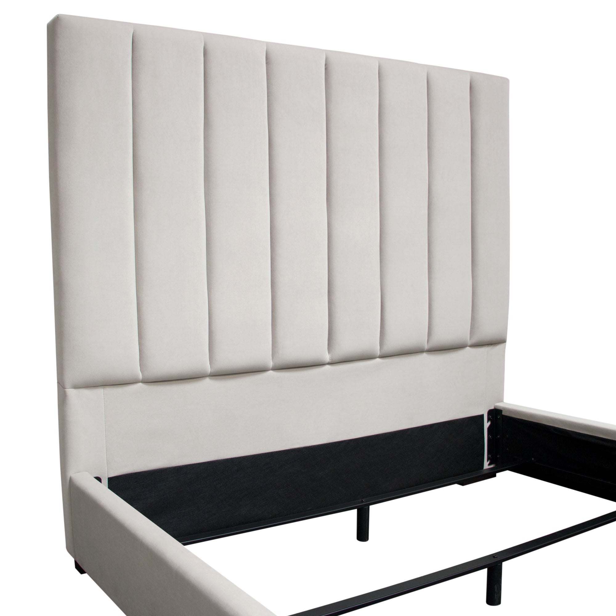 Venus Bed - Light Grey Velvet